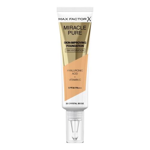 Max Factor Miracle Pure Skin-Improving Foundation SPF30 30 ml pečující hydratační make-up pro ženy 33 Crystal Beige