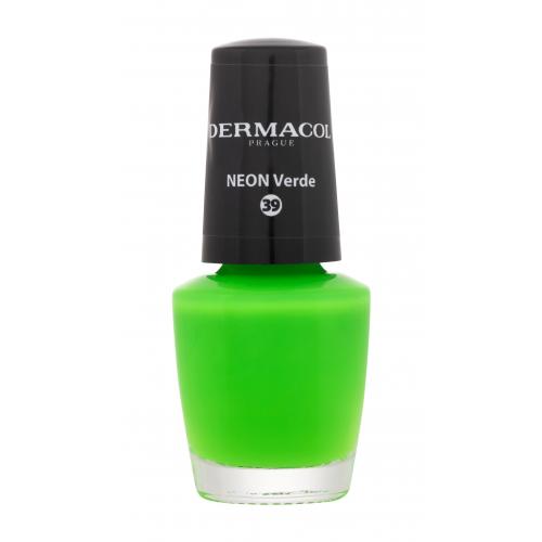 Dermacol Neon 5 ml neonový lak na nehty pro ženy 39 Neon Verde