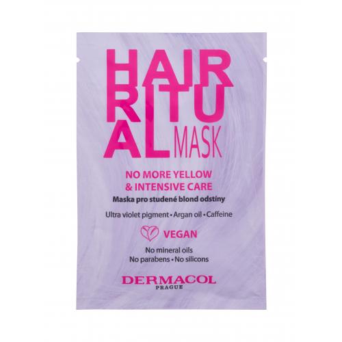 Dermacol Hair Ritual No More Yellow Mask 15 ml maska pro studené blond odstíny pro ženy