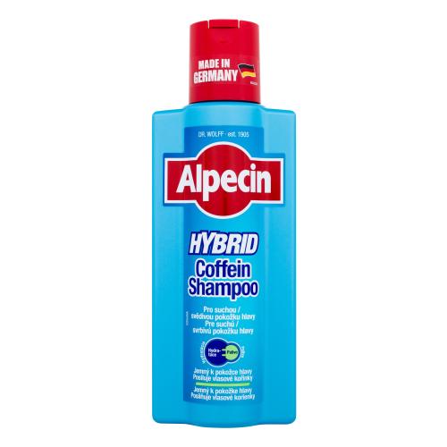 Alpecin Hybrid Coffein Shampoo 375 ml šampon proti padání vlasů pro suchou a citlivou pokožku pro muže