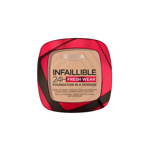 L’Oréal Paris Infaillible Fresh Wear 24h pudrový make-up odstín 120 Warm Doré 9 g