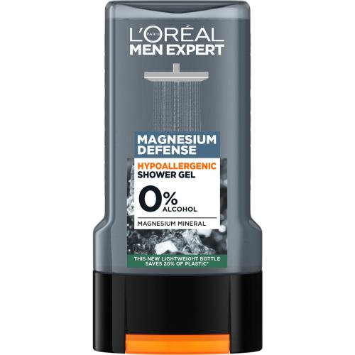 L'Oréal Paris Men Expert Magnesium Defence Shower Gel 300 ml hydratační sprchový gel na tělo, obličej a vlasy pro muže