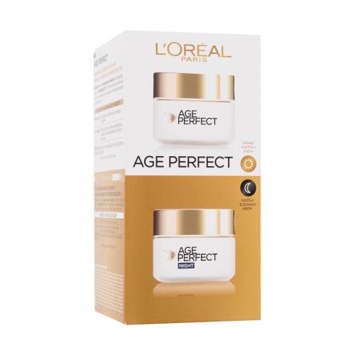 L'Oréal Paris Age Perfect dárková kazeta pro ženy denní pleťový krém Age Perfect 50 ml + noční pleťový krém Age Perfect 50 ml