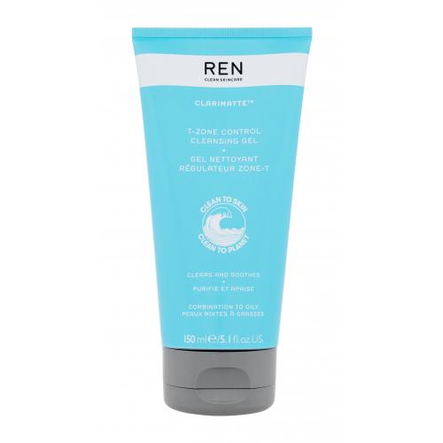 REN Clean Skincare Clarimatte T-Zone Control Cleansing Gel 150 ml čisticí gel W na smíšenou pleť; na mastnou pleť; na problematickou pleť s akné