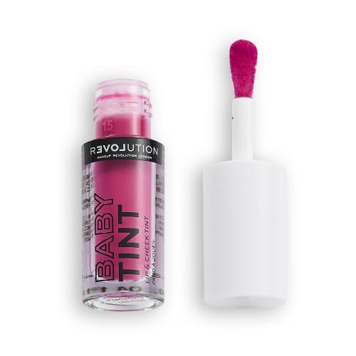 Revolution Relove Baby Tint tekutá tvářenka a lesk na rty odstín Fuchsia 1.4 ml