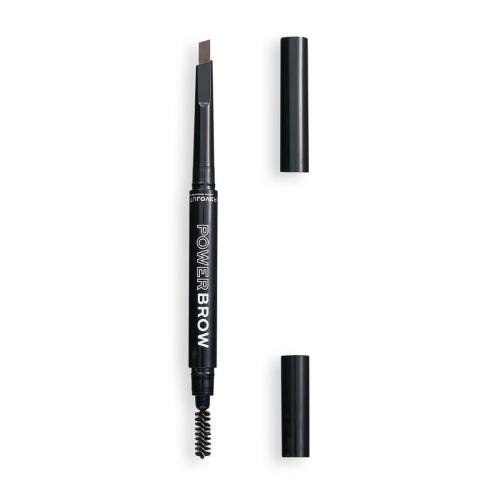 Revolution Relove Power Brow tužka na obočí s kartáčkem odstín Dark Brown 0,3 g