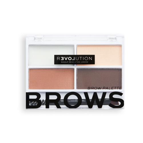 Revolution Relove Colour Cult Brows 3,2 g paletka na úpravu obočí pro ženy Medium