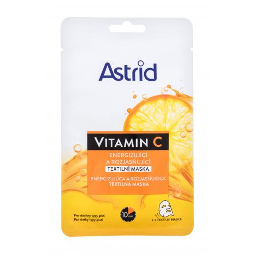 Astrid Vitamin C Tissue Mask 1 ks energizující a rozjasňující pleťová textilní maska pro ženy