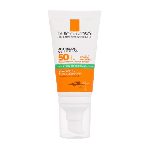 La Roche-Posay Anthelios UVMUNE 400 Oil Control Gel-Cream SPF50+ No Parfum 50 ml neparfemovaný zmatňující opalovací krém na obličej pro ženy