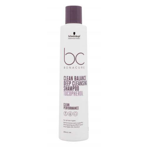 Schwarzkopf Professional BC Bonacure Clean Balance Tocopherol Shampoo 250 ml hloubkově čisticí šampon pro ženy