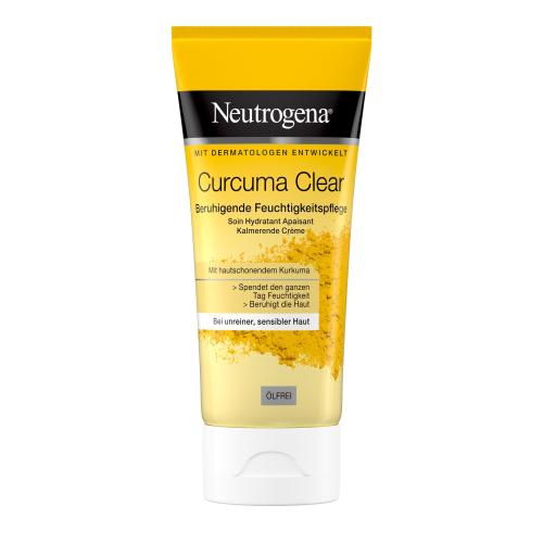 Neutrogena Curcuma Clear Moisturizing and Soothing Cream 75 ml hydratační a zklidňující krém pro citlivou aknózní pleť unisex