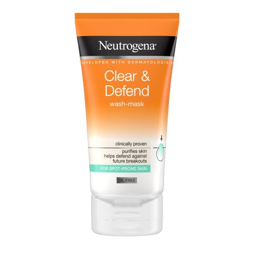 Neutrogena Clear & Defend Wash-Mask 150 ml čisticí pleťová maska a gel 2v1 unisex