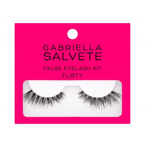 Gabriella Salvete False Eyelash Kit Flirty umělé řasy pro ženy umělé řasy 1 pár + lepidlo na řasy 1 g