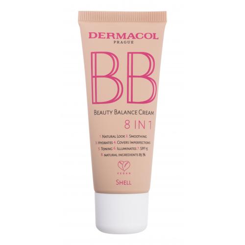 Dermacol BB Beauty Balance Cream 8 IN 1 SPF 15 30 ml ochranný a zkrášlující bb krém pro ženy 3 Shell