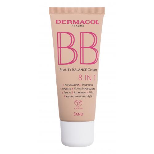 Dermacol BB Beauty Balance Cream 8 IN 1 SPF15 30 ml ochranný a zkrášlující bb krém pro ženy 4 Sand