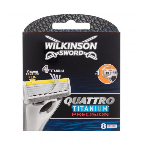 Wilkinson Sword Quattro Titanium Precision 8 ks náhradní břit pro muže