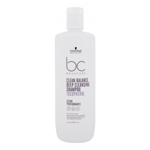 Schwarzkopf Professional BC Bonacure Clean Balance Tocopherol Shampoo 1000 ml hloubkově čisticí šampon pro ženy