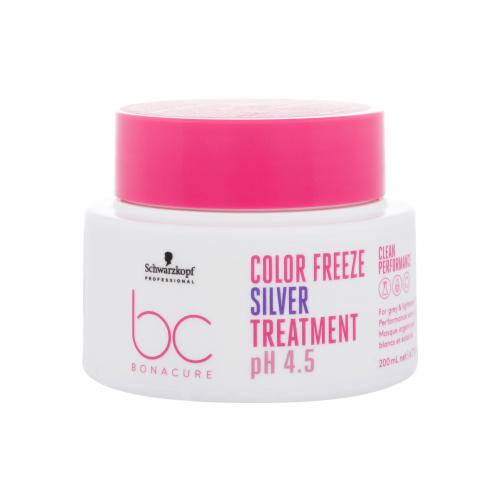 Schwarzkopf Professional BC Bonacure Color Freeze pH 4.5 Treatment Silver 200 ml neutralizační a obnovující maska na vlasy pro ženy