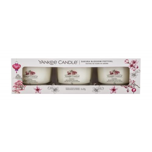 Yankee Candle Sakura Blossom Festival dárková kazeta vonná svíčka 3 x 37 g unisex