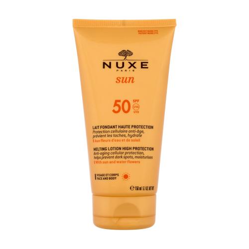 NUXE Sun High Protection Melting Lotion SPF50 150 ml opalovací mléko na tělo a obličej s protistárnoucím účinkem pro ženy