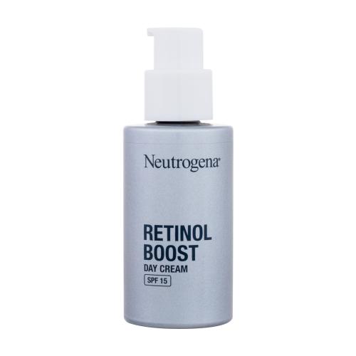Neutrogena Retinol Boost Day Cream SPF15 50 ml denní pleťový krém poškozená krabička proti vráskám; na pigmentové skvrny; zpevnění a lifting pleti