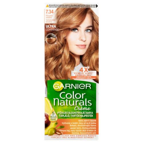 Garnier Color Naturals Créme 40 ml permanentní zářivá barva na vlasy pro ženy 7,34 Natural Copper