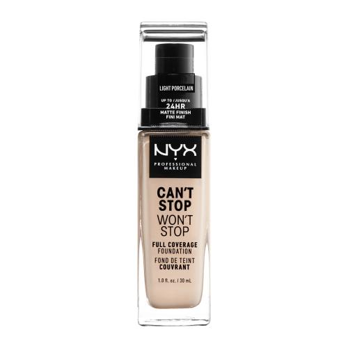 NYX Professional Makeup Can't Stop Won't Stop Full Coverage Foundation vysoce krycí make-up odstín 1.3 Light Porcelain 30 ml