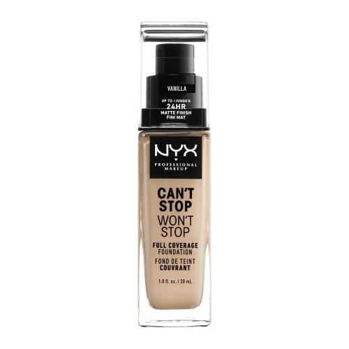 NYX Professional Makeup Can't Stop Won't Stop Full Coverage Foundation vysoce krycí make-up odstín 06 Vanilla 30 ml