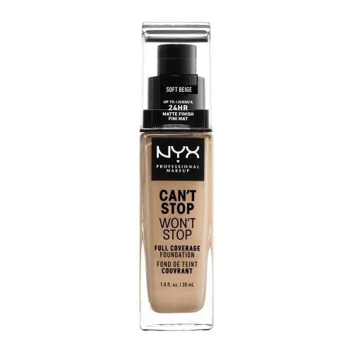 NYX Professional Makeup Can't Stop Won't Stop Full Coverage Foundation vysoce krycí make-up odstín 7.5 Soft Beige 30 ml