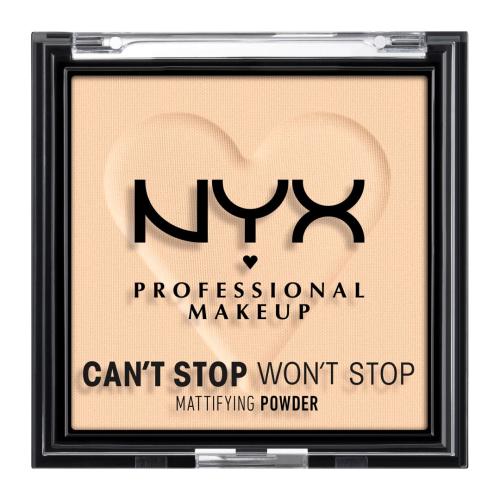NYX Professional Makeup Can't Stop Won't Stop Mattifying Powder matující pudr odstín 02 Light 6 g