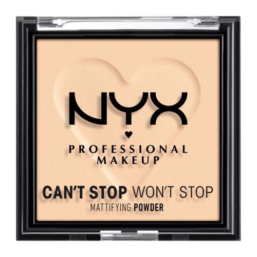 NYX Professional Makeup Can't Stop Won't Stop Mattifying Powder 6 g zmatňující pudr pro ženy 02 Light
