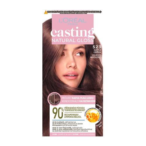 L’Oréal Paris Casting Creme Natural Gloss semipermanentní barva na vlasy odstín 523 Brown Caramel