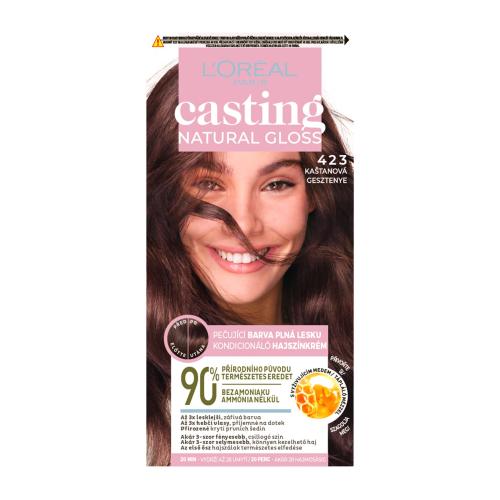 L’Oréal Paris Casting Creme Natural Gloss semipermanentní barva na vlasy odstín 423 BROWN NOISETTE 1 ks