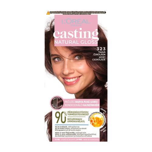 L’Oréal Paris Casting Creme Natural Gloss semipermanentní barva na vlasy odstín 323 Brown Chocolate 1 ks