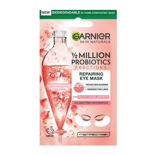 Garnier Skin Naturals 1/2 Million Probiotics Repairing Eye Mask 1 ks oční plátýnková maska s probiotiky pro ženy