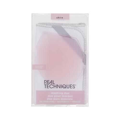 Real Techniques Skin Masking Duo aplikátor pro ženy aplikátor na pleťovou masku 1 ks + bavlněný ručník 1 ks