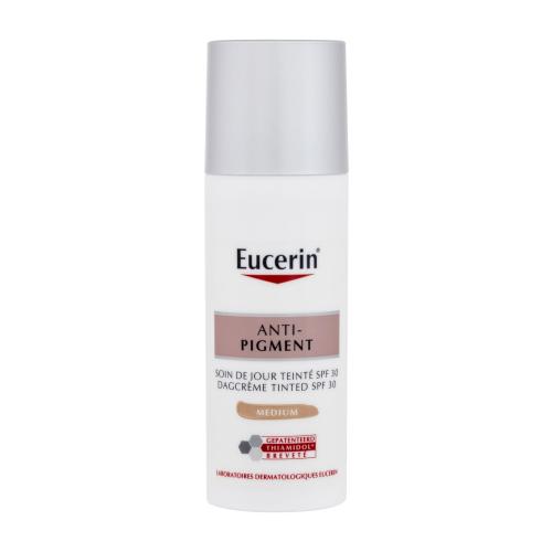 Eucerin Anti-Pigment Tinted Day Cream SPF30 50 ml denní pleťový krém pro ženy Medium na pigmentové skvrny
