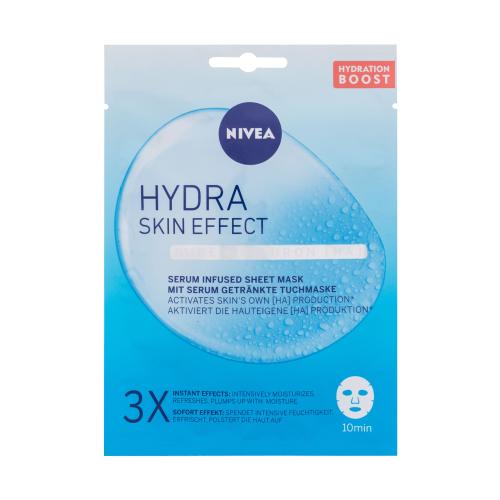 Nivea Hydra Skin Effect Serum Infused Sheet Mask 1 ks hydratační textilní maska pro ženy