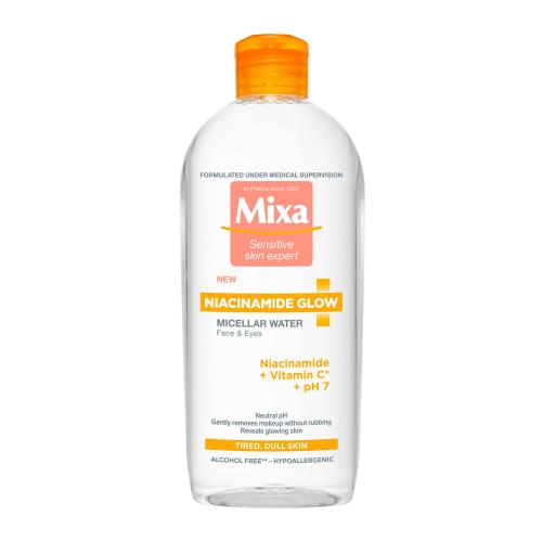 MIXA Niacinamide Glow micelární voda pro rozjasnění pleti 400 ml