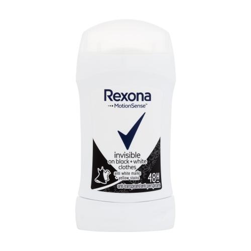 Rexona Invisible on Black + White Clothes Antiperspirant tuhý antiperspirant 48h 40 ml