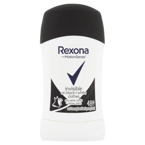 Rexona MotionSense Invisible Black + White 40 ml antiperspirant deostick pro ženy