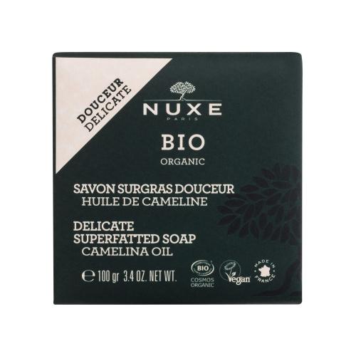 NUXE Bio Organic Delicate Superfatted Soap Camelina Oil 100 g jemné a účinné mýdlo na tělo i obličej pro ženy