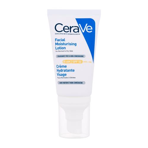 CeraVe Moisturizing Facial Lotion SPF50 52 ml hydratační péče pro normální a suchou pleť pro ženy