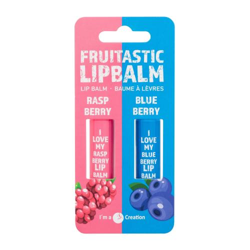 2K Fruitastic balzám na rty pro ženy balzám na rty 4,2 g Raspberry + balzám na rty 4,2 g Blueberry