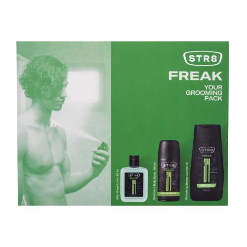 STR8 FREAK SET1 dárková kazeta pro muže voda po holení 50 ml + sprchový gel 250 ml + deodorant 150 ml