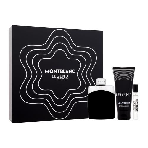 Montblanc Legend dárková kazeta toaletní voda 100 ml + sprchový gel 100 ml + toaletní voda 7,5 ml pro muže