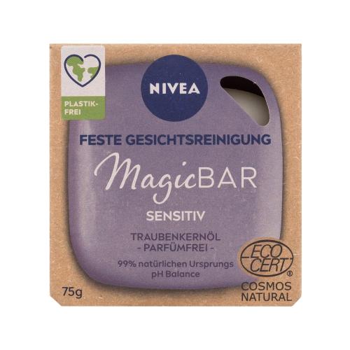 Nivea Magic Bar Sensitive Grape Seed Oil 75 g čisticí mýdlo pro citlivou pleť pro ženy
