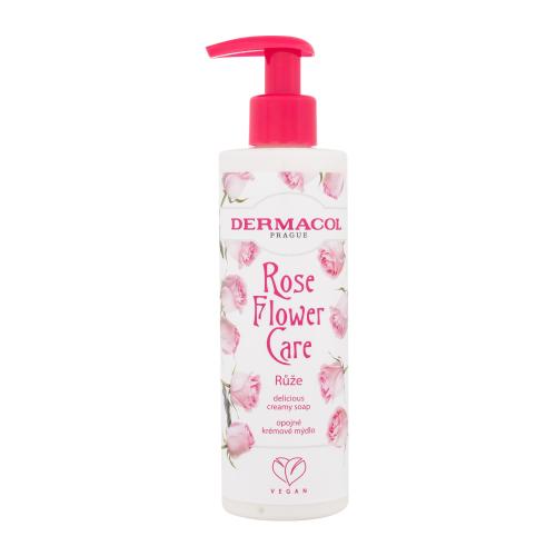 Dermacol Rose Flower Care Creamy Soap 250 ml vyživující krémové mýdlo na ruce pro ženy