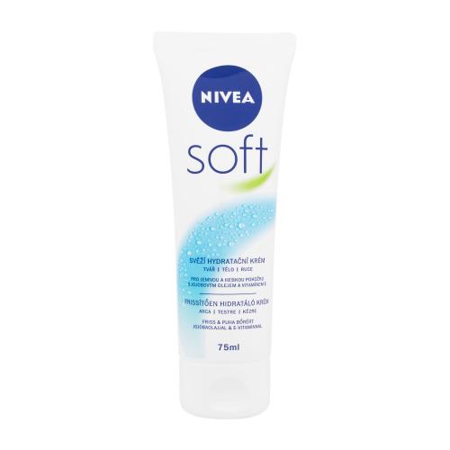 Nivea Soft 75 ml hydratační krém na obličej, tělo i ruce pro ženy