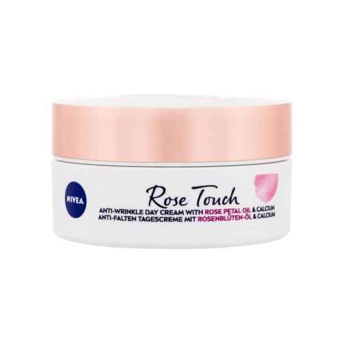Nivea Rose Touch Anti-Wrinkle Day Cream 50 ml denní pleťový krém proti vráskám pro ženy